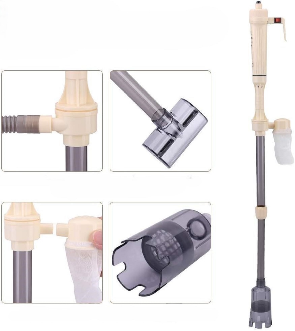 Batériový čistič akvária